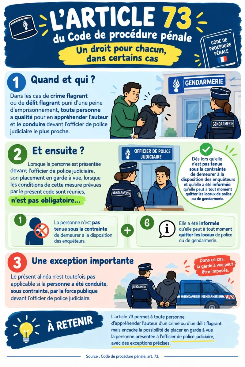 L'article 73 du Code de procédure pénale